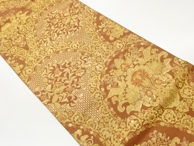 JAPANESE FUKURO OBI / WOVEN ABSTRACT SEIGAIHA